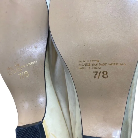 Victoria's Secret Women's Vtg 80s Gold Label Satin Bow Heels Slippers Size 7-8 - Picture 8 of 12